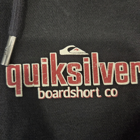 RARE Quiksilver Boardshort CO Black Zip-Up Hoodie Men's Size XL NWOT - Picture 2 of 8